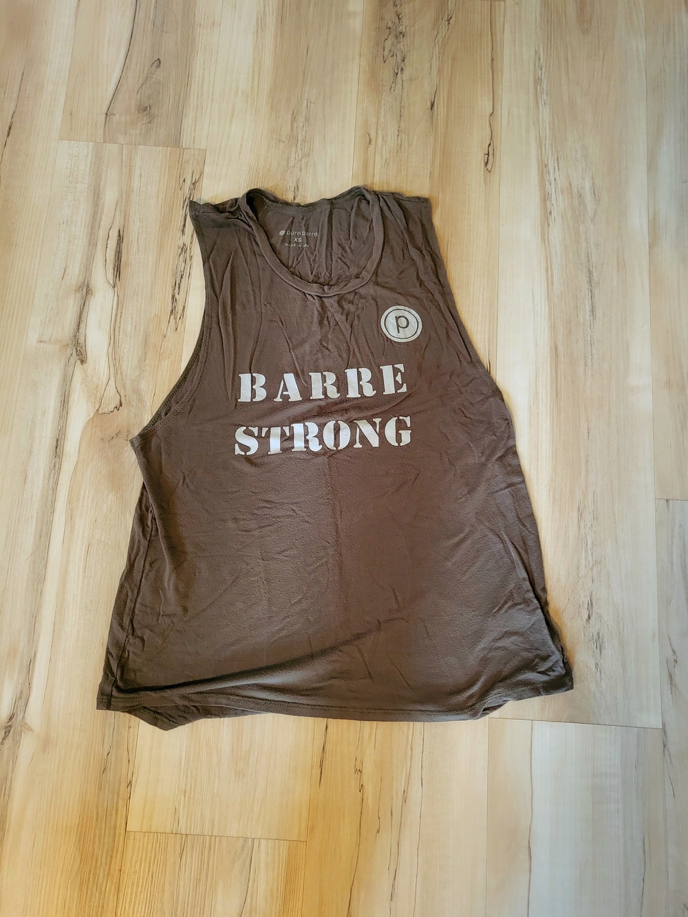 Pure Barre Army Green "Barre Strong" Tank Top